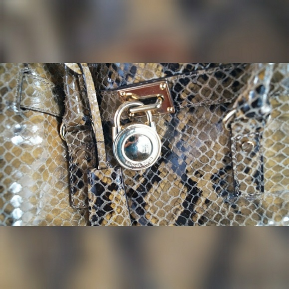 Michael Kors Faux Snakeskin Shoulder Bag - Picture 3 of 4